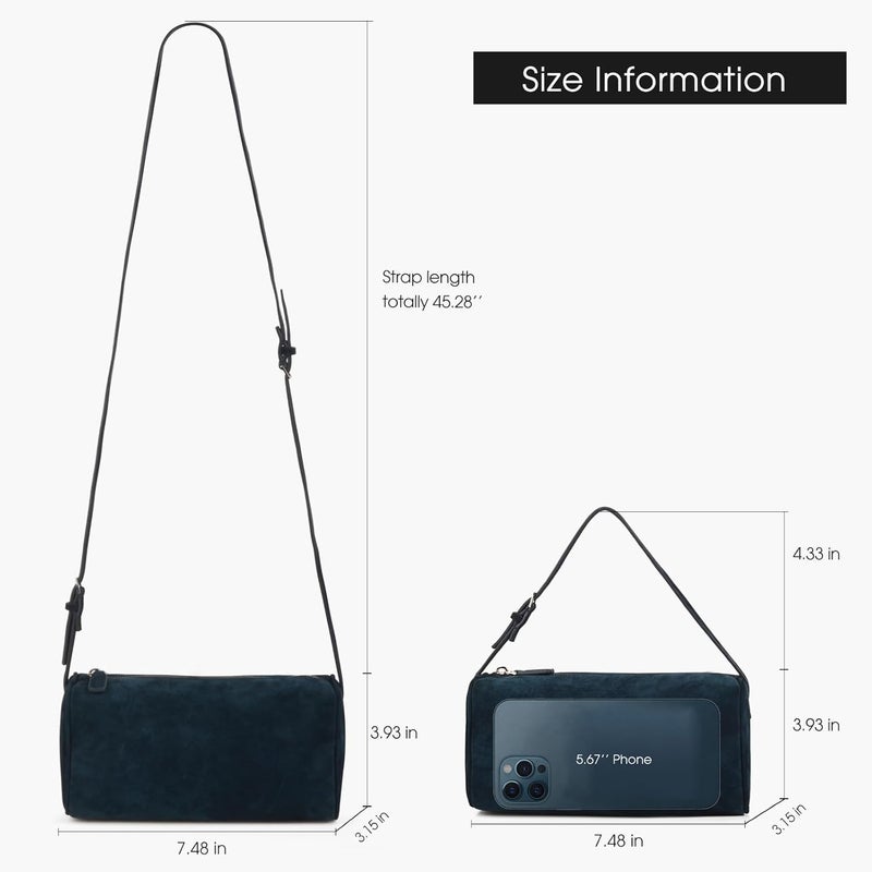 DONNAIN Premium Suede Leather Crossbody Purses for Women, Small Shoulder Bag with Adjustable Strap and Crossbody Hobo Bag - Image 2